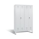 C+P Locker Evolo, 4 compartments, H1850B1190D500 mm, light gray No. 48012-40|S10121 - Clothes locker (workshop) - 1