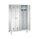 C+P Locker Evolo, 4 compartments, H1850B1190D500 mm, light gray No. 48012-40|S10121 - Clothes locker (workshop) - 2
