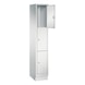 C+P locker cabinet Evolo, 3 compartments, H1800B320D500 mm, No. 48020-103|S10005 - Clothes locker (workshop) - 2