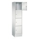 C+P locker cabinet Evolo, 4 compartments, H1800B420D500 mm, No. 48020-124|S10000 - Clothes locker (workshop) - 2