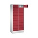 C+P Evolo locker cabinet, 20 compartments, H1800B810D500 mm, No. 48020-2210|S10152 - Clothes locker (workshop) - 2