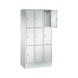 C+P locker cabinet Evolo, 9 compartments, H1800B900D500 mm, No. 48020-303|S10003 - Clothes locker (workshop) - 2