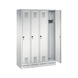 C+P Locker Evolo, 4 compartments, H1800B1190D500 mm, light gray No. 48020-40|S10011 - Clothes locker (workshop) - 2