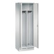 C+P Locker Evolo, 2 compartments, H1800B610D500 mm, light gray No. 48022-20|S10001 - Clothes locker (workshop) - 2