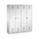 C+P Locker Evolo, 4 compartments, H1800B1590D500 mm, light gray No. 48022-42|S10006 - Clothes locker (workshop) - 1