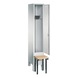 C+P Locker Evolo 1 compartment H1850B320D815 mm light gray No 48030-10|S10003 - Clothes locker (workshop) - 2