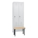C+P Locker Evolo, 2 compartments, H1850B610D815 mm, light gray No. 48030-20|S10001 - Clothes locker (workshop) - 1