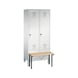 C+P Locker Evolo, 2 compartments, H1850B810D815 mm, light gray No. 48030-22|S10001 - Clothes locker (workshop) - 1