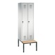C+P Locker Evolo, 2 compartments, H2090B610D815 mm, light gray No. 48050-20|S10000 - Clothes locker (workshop) - 1