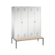 C+P Locker Evolo, 4 compartments, H2090B1590D815 mm, light gray No. 48052-42|S10030 - Clothes locker (workshop) - 1