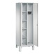 C+P Locker Evolo, 2 compartments, H1850B610D500 mm, light gray No. 48060-20|S10058 - Clothes locker (workshop) - 2