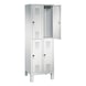 C+P Locker double-decker Evolo, 2 compartments, H1850B610D500 mm, No. 48310-20|S10034 - Clothes locker (workshop) - 2