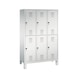 C+P Locker double-decker Evolo, 3 compartments, H1850B1200D500 mm, No. 48310-32|S10012 - Clothes locker (workshop) - 1