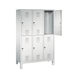 C+P Locker double-decker Evolo, 3 compartments, H1850B1200D500 mm, No. 48310-32|S10012 - Clothes locker (workshop) - 2