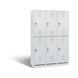 C+P Locker double-decker Evolo, 3 compartments, H1800B1200D500 mm, No. 48320-32|S10014 - Clothes locker (workshop) - 1