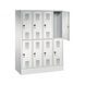 C+P School locker Evolo, 8 compartments, H1600B1190D500 mm, No. 483206-40|S10060 - Clothes locker (workshop) - 2
