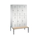 C+P Locker double-decker Evolo, 3 compartments, H2090B1200D815 mm, No. 48350-32|S10006 - Clothes locker (workshop) - 1