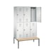 C+P Locker double-decker Evolo, 3 compartments, H2090B1200D815 mm, No. 48350-32|S10006 - Clothes locker (workshop) - 2