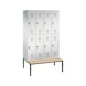 C+P Locker double-decker Evolo, 4 compartments, H2090B1190D815 mm, No. 48350-40|S10024 - Clothes locker (workshop) - 1