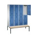 C+P Locker double-decker Evolo, 4 compartments, H2090B1590D810 mm, No. 48350-42|S10004 - Clothes locker (workshop) - 2