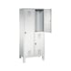 C+P Locker Evolo, 2 compartments, H1850B810D500 mm, light gray No. 48610-22|S10009 - Clothes locker (workshop) - 2