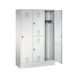 C+P locker Evolo, 3 compartments, H1800B1200D500 mm, light gray No. 48620-32|S10015 - Clothes locker (workshop) - 2