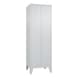C+P Classic locker, 2 compartments, H1850B610D500 mm, light gray No. 8010-20|S10000 - Clothes locker (workshop) - 1