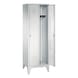C+P Classic locker, 2 compartments, H1850B610D500 mm, light gray No. 8010-20|S10000 - Clothes locker (workshop) - 2