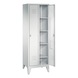 C+P Classic locker, 2 compartments, H1850B610D500 mm, light gray No. 8010-20B|S10001 - Clothes locker (workshop) - 2