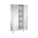 C+P Spind Classic, 2 Abteile, H1850B810T500 mm, Lichtgrau Nr. 8010-22B|S10000 - Kleiderspind (Werkstatt) - 2