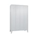 C+P Classic locker, 4 compartments, H1850B1190D500 mm, light gray No. 8010-40|S10000 - Clothes locker (workshop) - 1