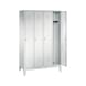 C+P Classic locker, 4 compartments, H1850B1190D500 mm, light gray No. 8010-40|S10000 - Clothes locker (workshop) - 2