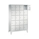 C+P Classic locker, 4 compartments, H1850B1190D500 mm, light gray No. 8010-405|S10000 - Clothes locker (workshop) - 2