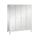 C+P Locker Classic, 4 compartments, H1850B1590D500 mm, light gray No. 8010-42|S10000 - Clothes locker (workshop) - 1