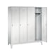 C+P Locker Classic, 4 compartments, H1850B1590D500 mm, light gray No. 8010-42|S10000 - Clothes locker (workshop) - 2