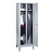 C+P Classic locker, 2 compartments, H1850B610D500 mm, light gray No. 8012-20|S10000 - Clothes locker (workshop) - 2