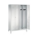 C+P Locker Classic, 4 compartments, H1850B1190D500 mm, light gray No. 8012-40|S10001 - Clothes locker (workshop) - 2