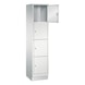C+P Classic locker cabinet 4 compartments H1800B420D500 mm No 8020-124|S10001 - Clothes locker (workshop) - 2