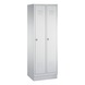 C+P Classic locker, 2 compartments, H1800B610D500 mm, light gray No. 8020-20|S10000 - Clothes locker (workshop) - 1