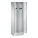 C+P Classic locker, 2 compartments, H1800B610D500 mm, light gray No. 8022-20|S10000 - Clothes locker (workshop) - 2