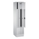 C+P Z locker Classic, 2 compartments, H1800B420D510 mm, light gray No. 8023-122|S10000 - Clothes locker (workshop) - 1