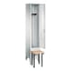 C+P Classic locker, 1 compartment, H1850B320D500 mm, light gray No. 8030-10|S10002 - Clothes locker (workshop) - 2