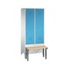C+P Classic locker, 2 compartments, H1850B810T500 mm, No. 8030-22|S10000 - Clothes locker (workshop) - 1