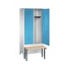 C+P Classic locker, 2 compartments, H1850B810T500 mm, No. 8030-22|S10000 - Clothes locker (workshop) - 2