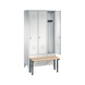 C+P Locker Classic, 3 compartments, H1850B900D500 mm, light gray No. 8030-30|S10000 - Clothes locker (workshop) - 2