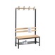 C+P Wardrobe bench 1-sided, H1650B1000D400 mm, black-grey No. 8050-110|S10001 - Clothes locker (workshop) - 2