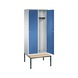 C+P Locker Classic, 2 compartments, H2090B810D815 mm, No. 8050-22|S10000 - Clothes locker (workshop) - 2