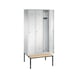 C+P Classic locker, 3 compartments, H2090B900D815 mm, light gray No. 8050-30|S10000 - Clothes locker (workshop) - 2