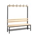 C+P Wardrobe bench 1-sided, H1650B1500D400 mm, black-grey No. 8051-110|S10000 - Clothes locker (workshop) - 1