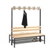 C+P Wardrobe bench 2-sided, H1650B1500D750 mm, black-grey No. 8051-210|S10051 - Clothes locker (workshop) - 2